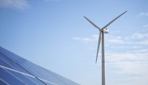 solar pannels wind power plant arrangement